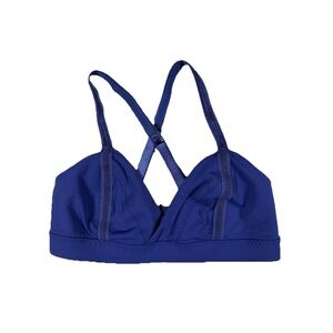 Lululemon Dignity Sport Bra Womens Size 2 V-Neck Wire Free Adjustable Cross Back
